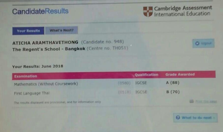 IGCSE Score